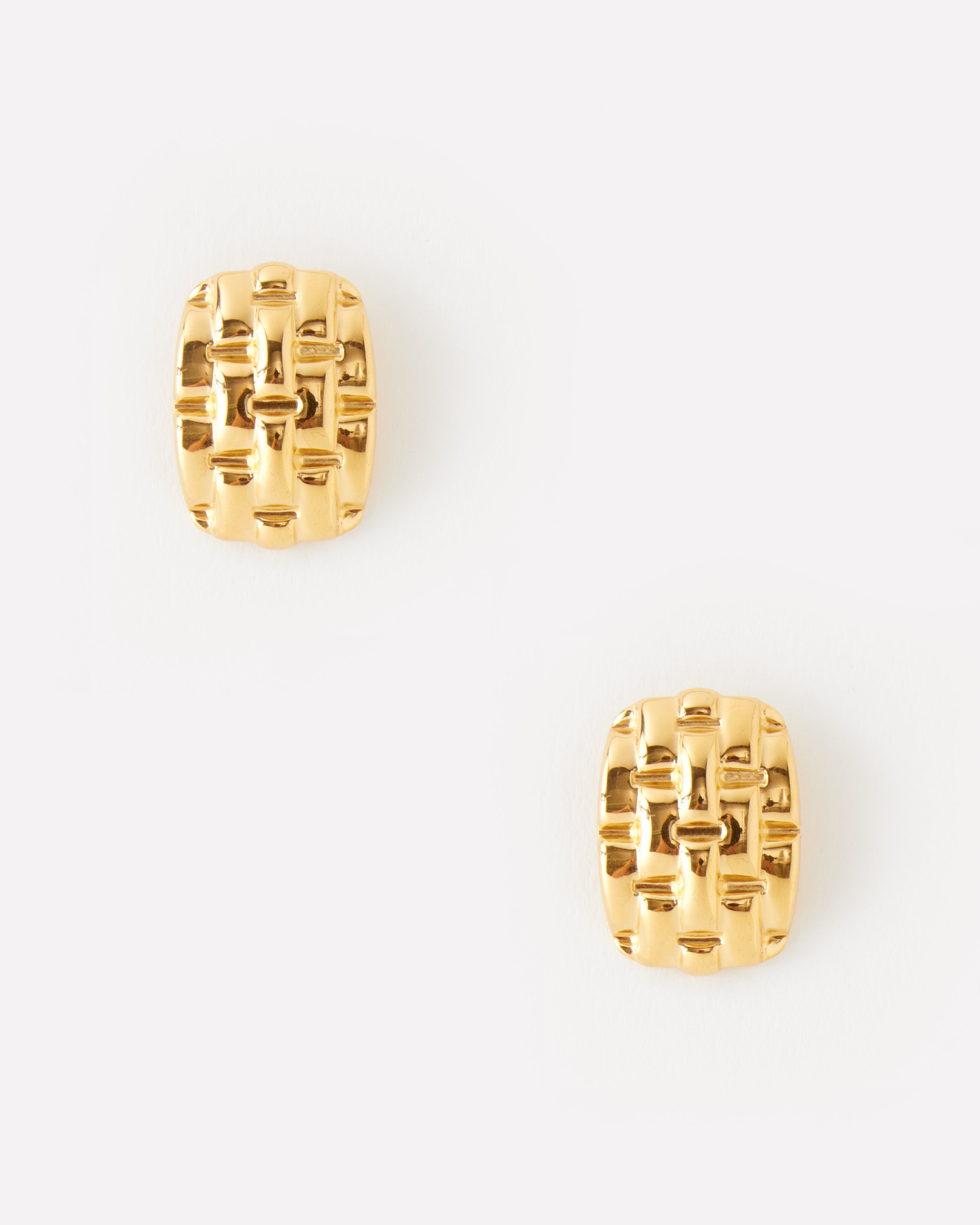 WOVEN STUD EARRING