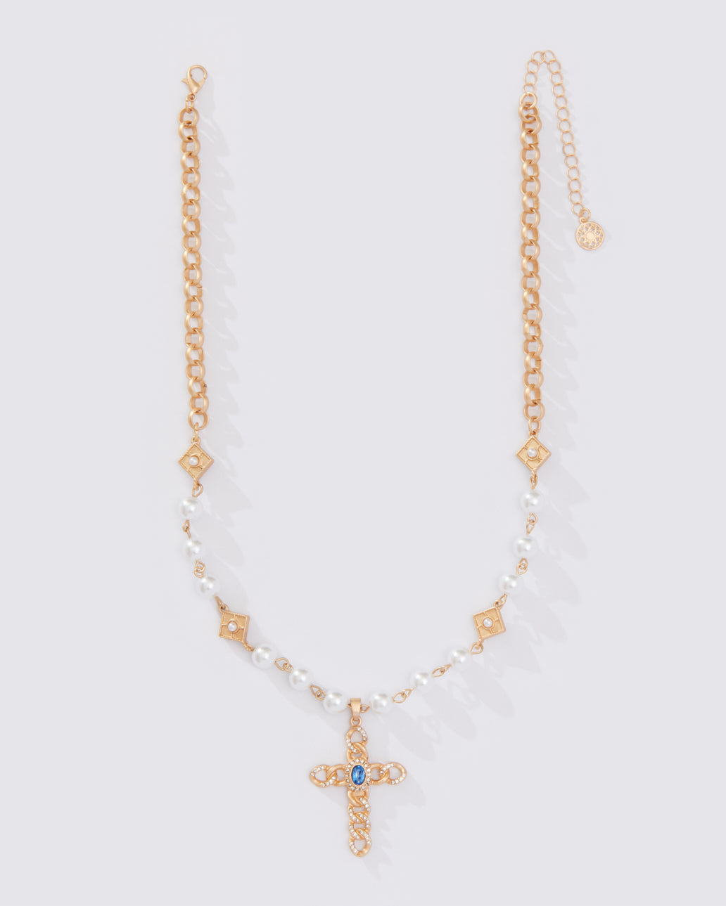 PEARL CROSS NECKLACE