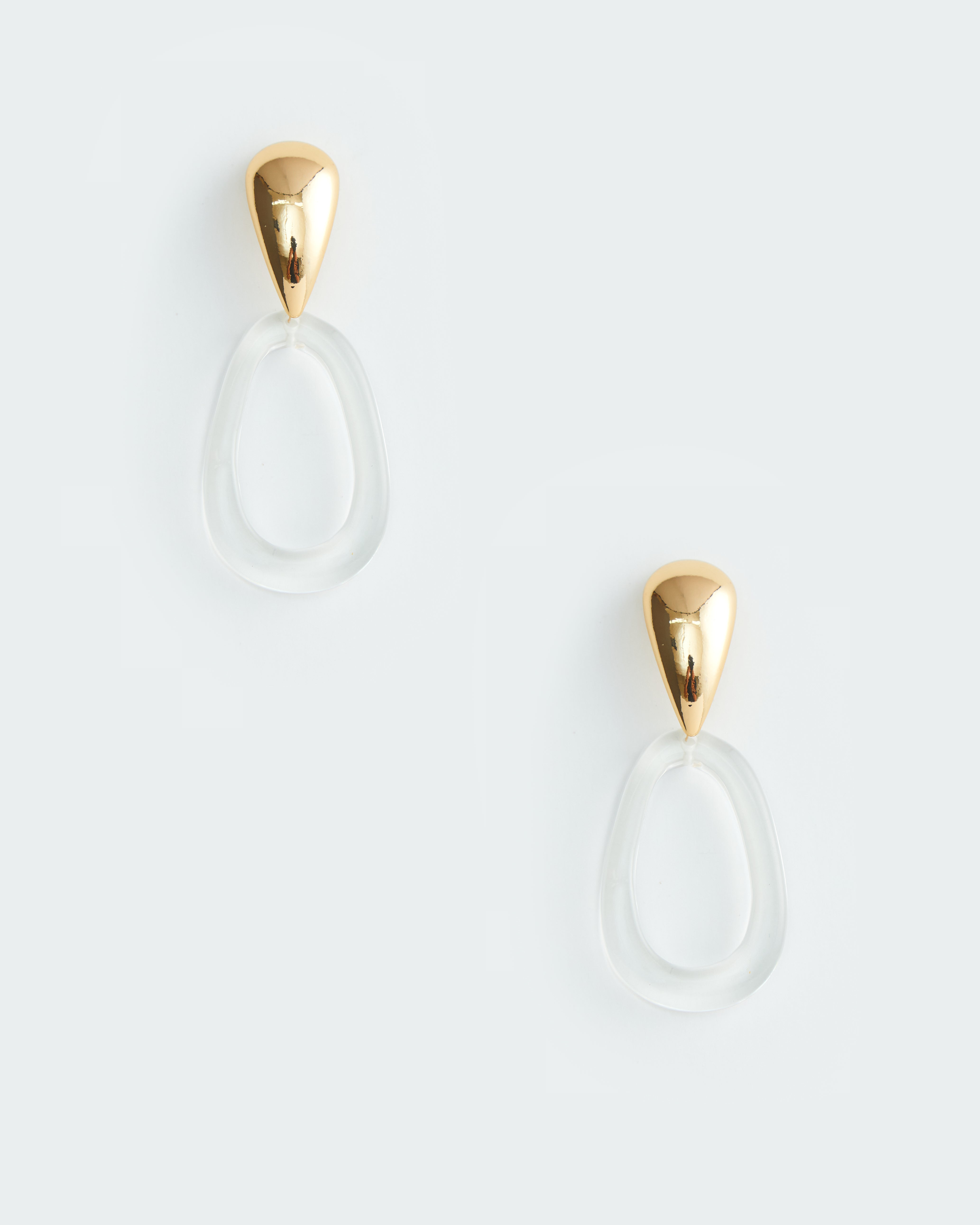 ACRYLIC STATEMENT HOOP EARRING