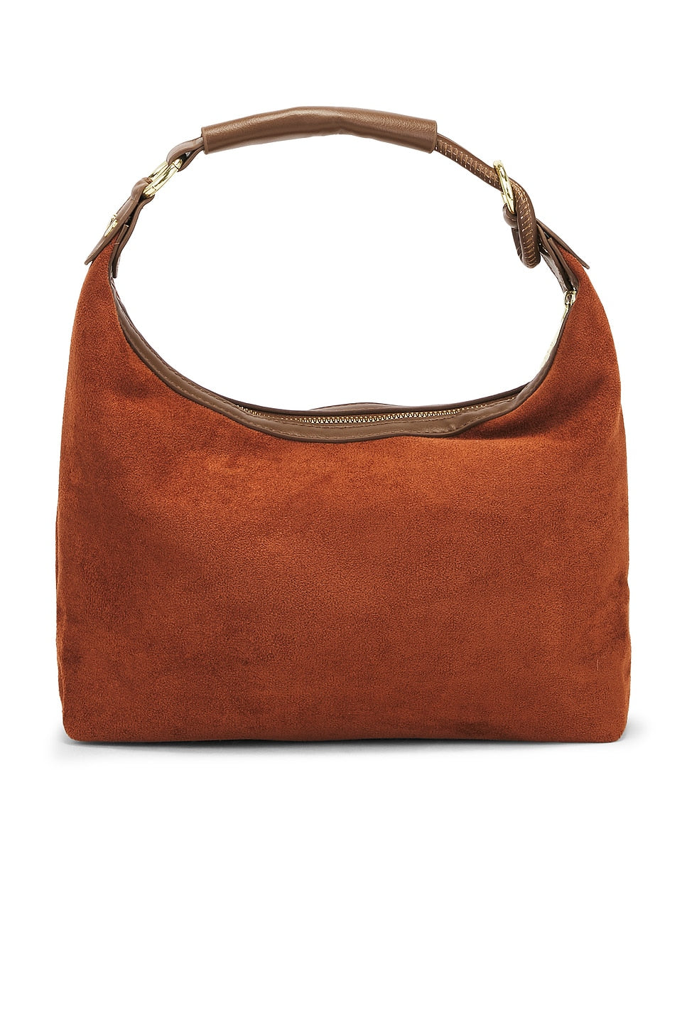 SUEDE TOP HANDLE BAG