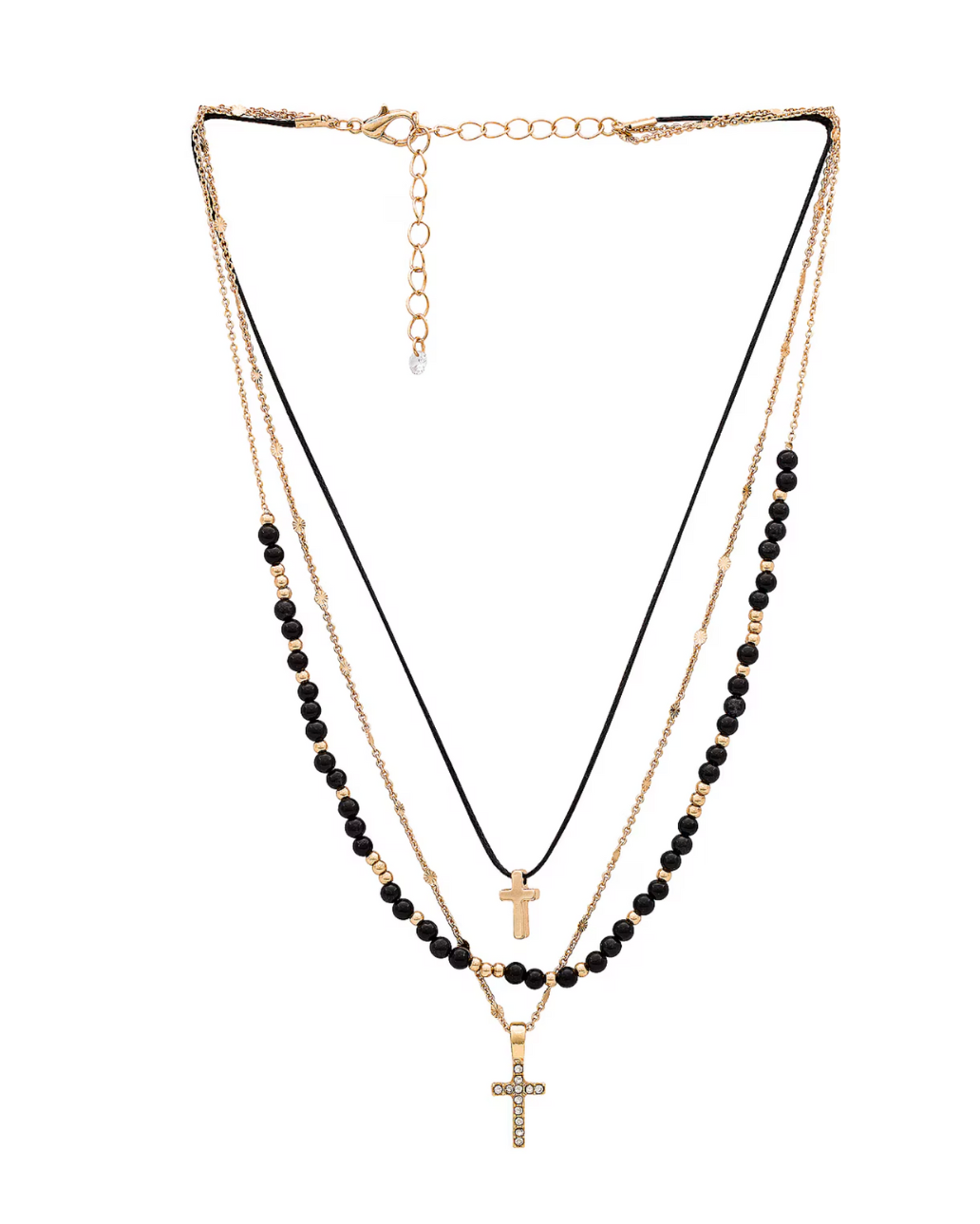 CROSS LAYERED NECKLACE