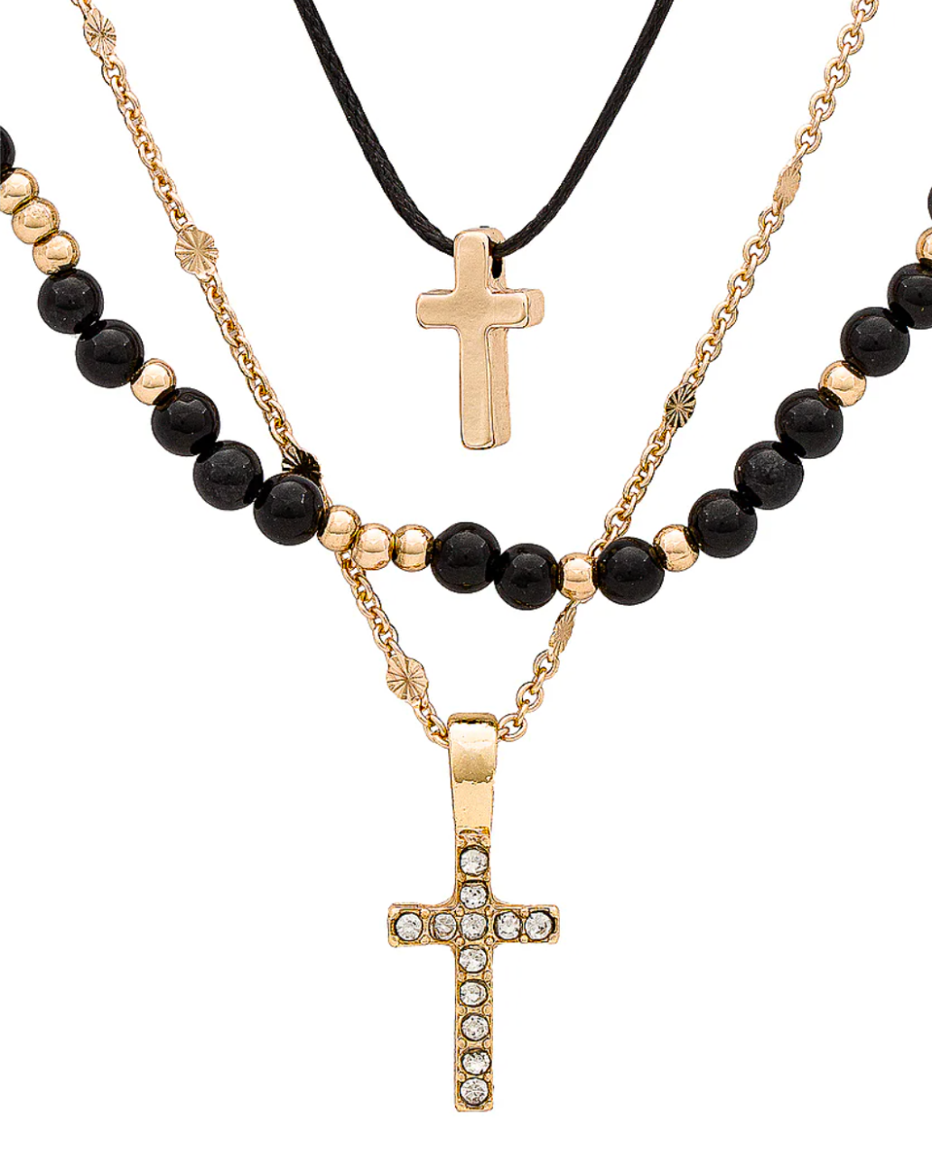 CROSS LAYERED NECKLACE